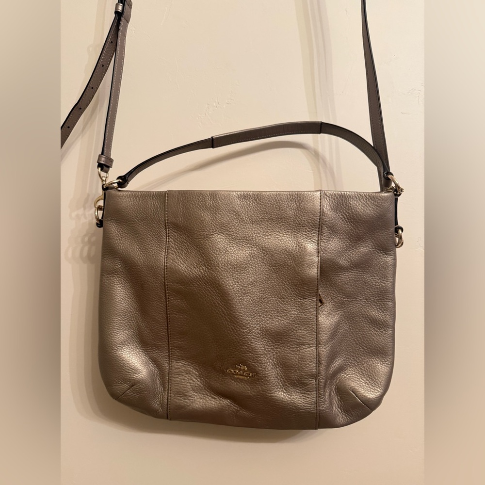 Coach Isabelle Metallic Leather Shoulder Bag